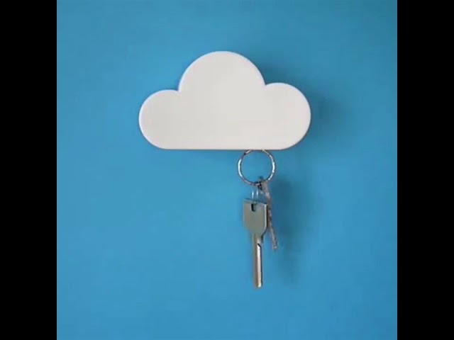 Vídeo relacionado con EQLEF llavero magnetico pared, soporte de llave magnética fuerte en la nube soporte de imán de llave de gancho pegajoso 1 pieza (1)