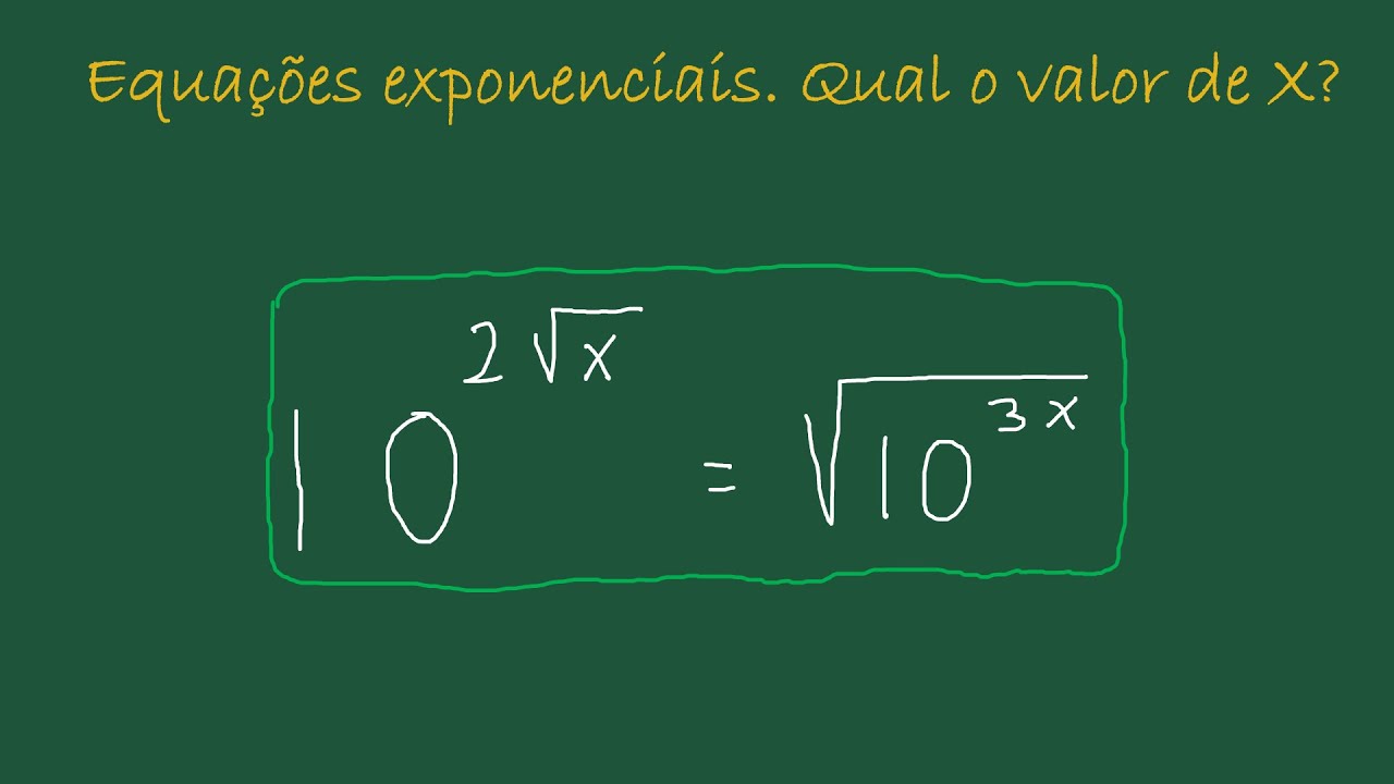 Equação Exponencial: Qual o valor de X? Exercício com Resolução Passo a Passo!