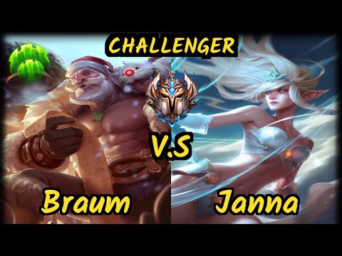 Keria (BRAUM) vs JANNA - BOTTOM SUPPORT CHALLENGER GAMEPLAY - KR