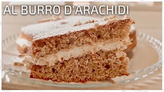 TORTA AL BURRO D'ARACHIDI E CREMA ALLO YOGURT | Soffice e veloce