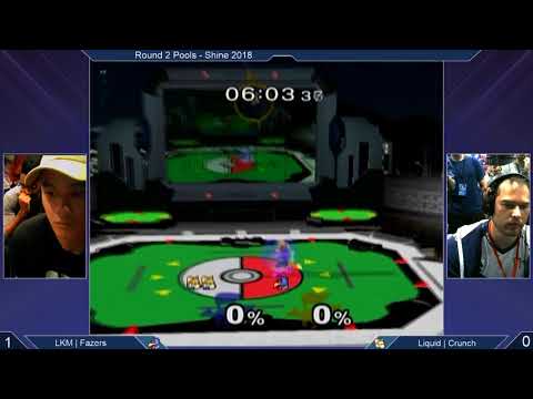 Shine 2018 SSBM - Liquid' Crunch (Fox) vs. Fazers (Falco) - Melee R2 Pools