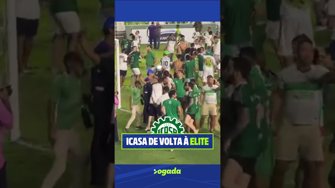 Imagem da notícia Torcida do Icasa invade o gramado da Arena Romeirão para comemorar acesso à elite cearense