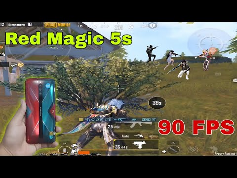 Red Magic 5S PUBG Test | 144Hz Smoothness + 90FPS Gameplay🔥