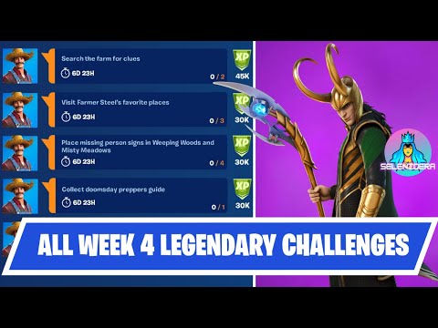 *ALL* WEEK 4 LEGENDARY Quests/Challenges Guide | Fortnite Chapter 2 Season 7