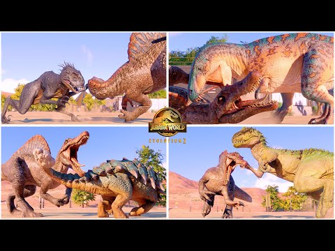 Spinosaurus Death Animations by All Dinosaurs 🦖 Jurassic World Evolution 2 Dinosaurs Fighting Club