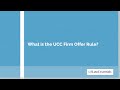 What Is The UCC Firm Offer Rule