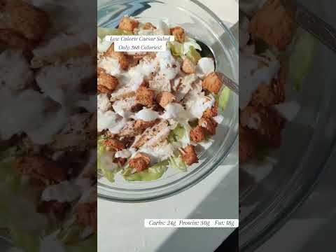Low Calorie Caesar Salad - Easy High Protein Recipe #weightloss