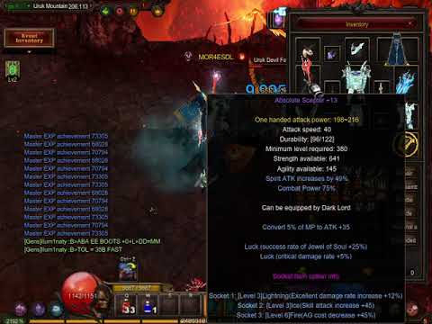 Dark Lord - Mu Online (Webzen) - Skill Ruud Wind Soul - LVL 420 #2