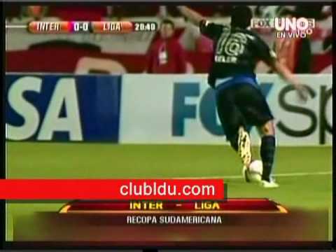 Recopa Sudamericana : Internacional 0 - Ldu 1 partido de ida