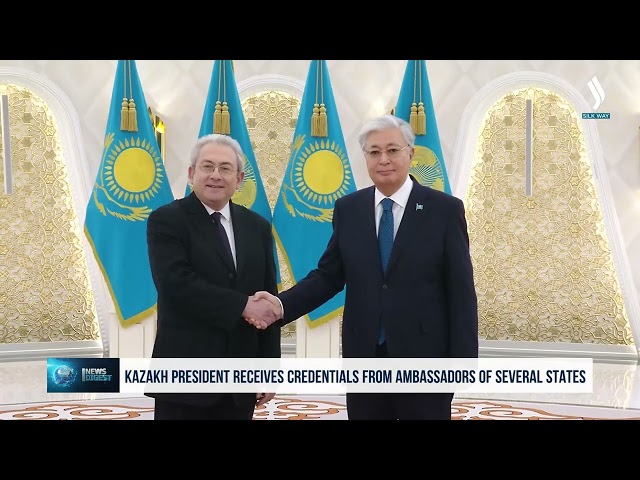 Kazakistan Devlet başkanı 9 ülkenin büyükelçilerinden güven mektuplarını aldı