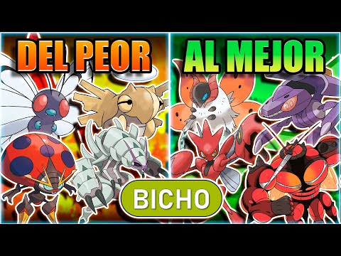 ALL BUG-TYPE POKEMON FROM WORST TO BEST