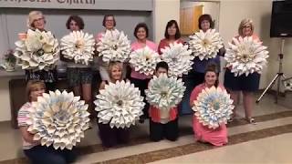 #LIVE Our class is finished beautiful paper flowers to join us.