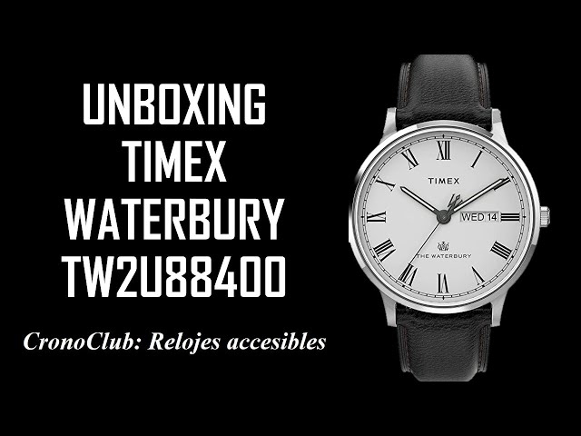 Vídeo relacionado con Timex Waterbury Reloj para Hombre, Correa de Cuero Negro, Esfera Crema, Caja de Acero Inoxidable, 40 mm, TW2Y29400