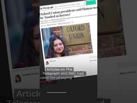 Oxford Union’s first Palestinian president faces down smear campaign | AJ #shorts