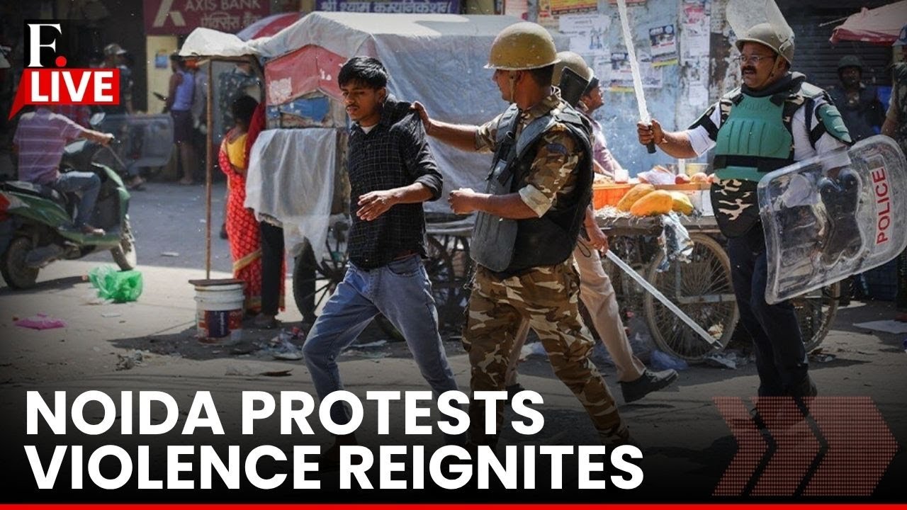NOIDA PROTESTS LIVE: Fresh Violence Erupts As Labourers Unhappy With Revised Salaries | Firstpost