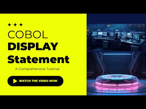 COBOL Tutorial: COBOL DISPLAY Statement | Display Statement in COBOL | Cobol display example #cobol