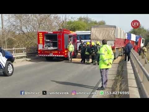 Grave accidente en el puente Andino