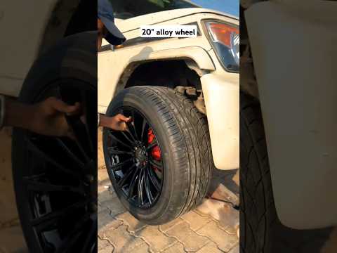 20" alloy wheel install in Mahindra Bolero 🔥#shorts #youtubeshorts #modified #bolero #bolerolovers