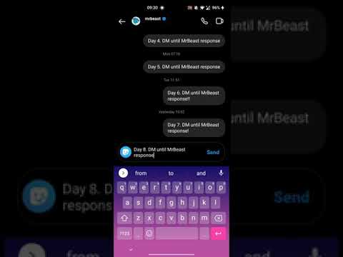 Day 8. DM until MrBeast response!!