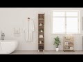 Armoire salle de bains 30x30x179 cm couleur chêne | video 1