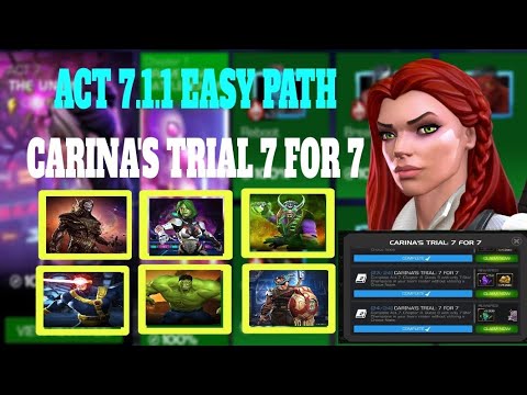 Mcoc Act 7.1.1 Easy Path With Carina's Trial 7