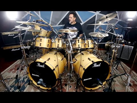 PEARL Masterworks GIGANTE 2 Bumbos, 4 Tons, Gong Bass e WALTER LOPES!