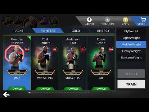 EA SPORTS UFC Mobile. Full list of my fighters.