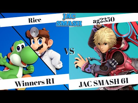 JAC SMASH #61: Rice (Dr. Mario/Yoshi) vs Ag2350 (Shulk) - Winners Round 1