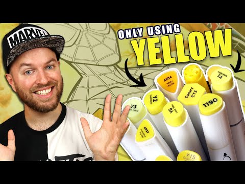 Coloring using EVERY YELLOW MARKER I own - This was NOT easy !!
