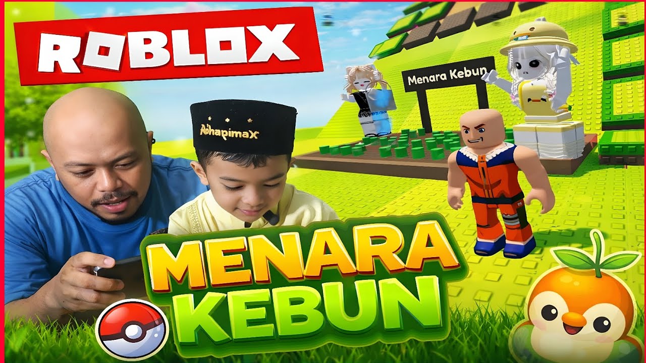 siram bunga di menara kebun roblox