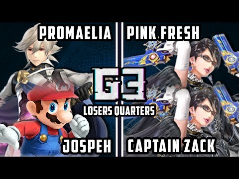 Glitch 3 Smash 4 - Pink Fresh & Captain Zack Vs. Promaelia & Joseph - Wii U Doubles LQ