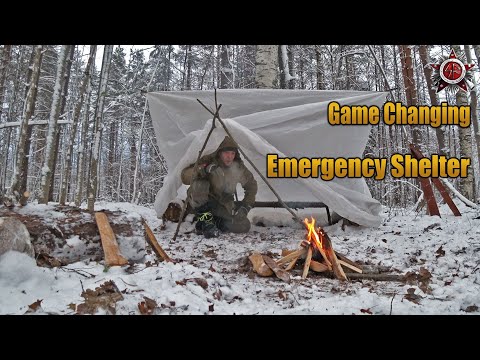 Forest Survival Shelter | Ultra Lightweight | Waterproof And Home Made Siberian Native Shelter