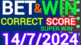 TODAY CORRECT SCORE PREDICTIONS 14/07/2025/FOOTBALL PREDICTIONS TODAY/SOCCER BETTING TIPS/SURE TIPS.