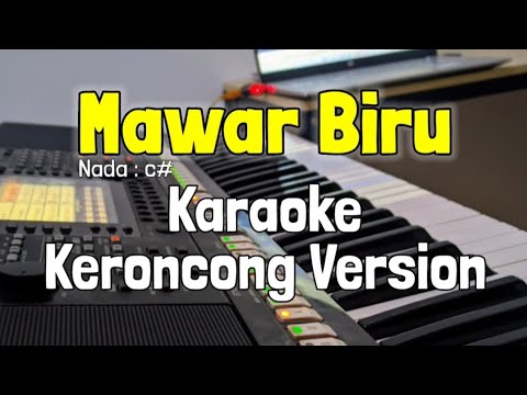 MAWAR BIRU - Karaoke keroncong Version | Nada wanita