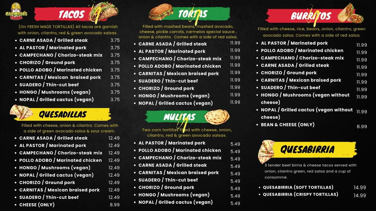 Carmelos Tacos Pantalla 1