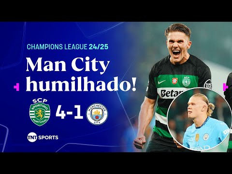 Gols e lances de Sporting x Manchester City
