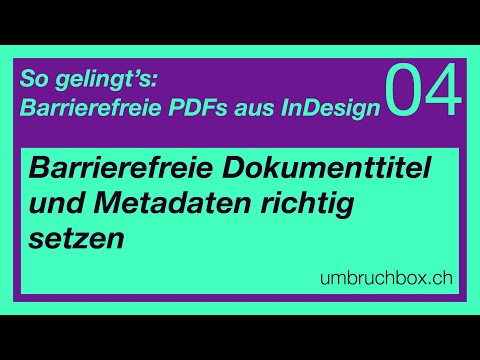 Barrierefreie Dokumenttitel und Metadaten richtig setzen