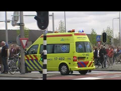 A1 AMBU 17-402 over de Ruwaard van Puttenweg in Spijkenisse naar de Schenkel