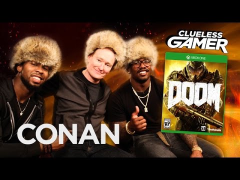 Clueless Gamer Super Bowl Edition: "Doom" | CONAN on TBS