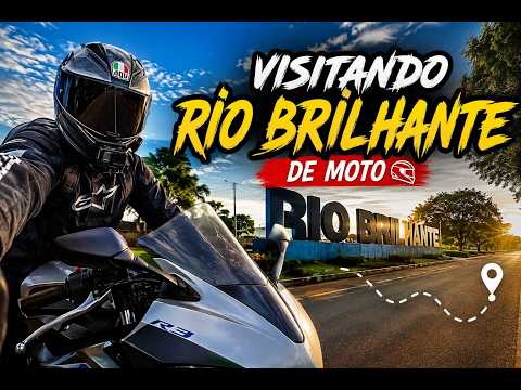 Conhecendo Rio brilhante de moto.