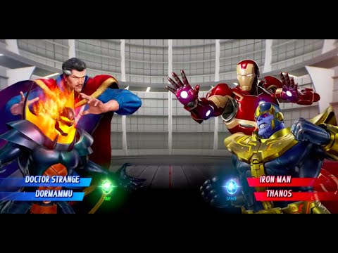 Doctor Strange and Dormammu vs Iron Man and Thanos - MARVEL VS. CAPCOM: INFINITE