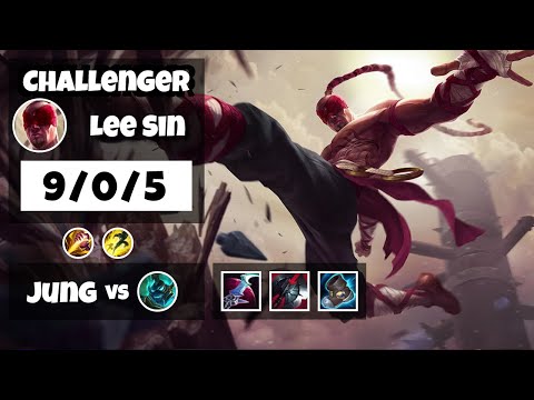 Lee Sin vs Hecarim KOREAN Challenger JUNGLE (9/0/5) - v11.8