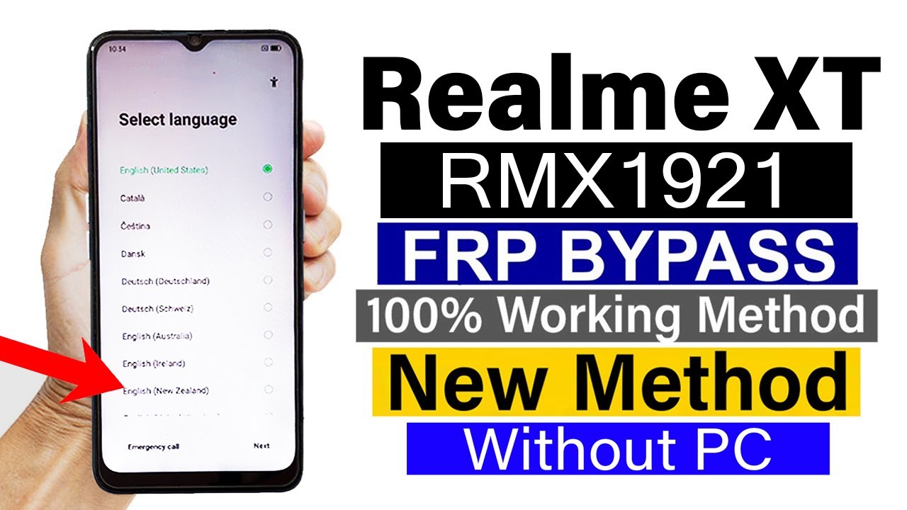 Realme XT (RMX1921) - Google Account Remove | 100% Working Method (Without Pc)