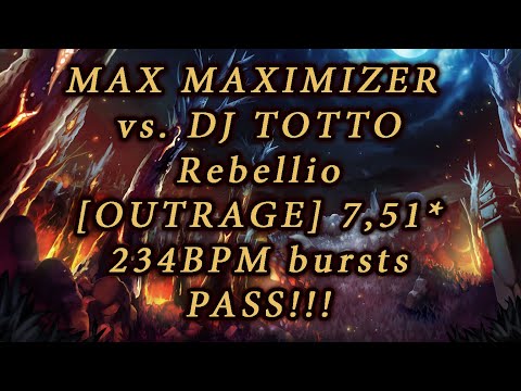 [Osu] MAX MAXIMIZER vs. DJ TOTTO - Rebellio [OUTRAGE] 7,51* PASS!!