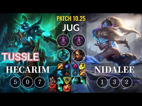SHG Tussle Hecarim vs Nidalee Jungle - KR Patch 10.25