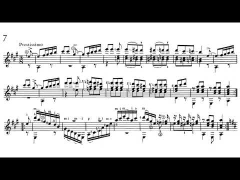 Luigi Legnani - Caprice No. 7 - Prestissimo - Score Video