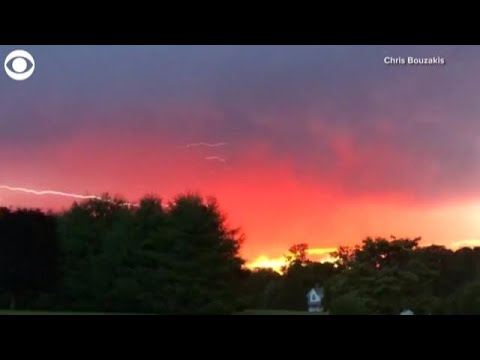 Light Show | Lightning at Sunset Provides Dazzling Display