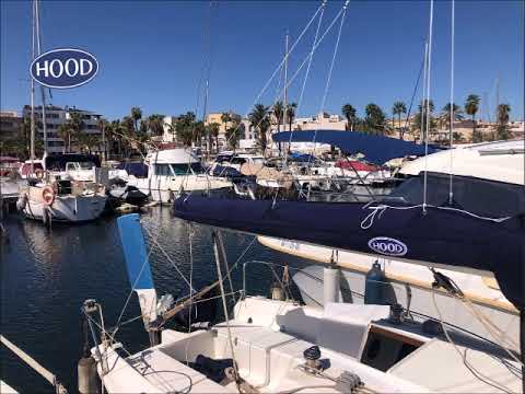 SERVIOLA 23 LAZY BAG color marino fabricada en tejido acrílico Sunbrella y cosida con hilo de Tenara