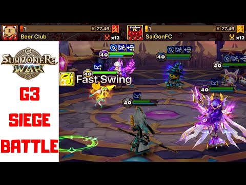 Fighting TONS of Top Tier Guild META Nat 4 Defs! - G3 Siege Battle - 鸟人帮 v BeerClub v SaiGonFC