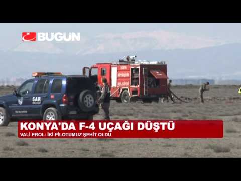 KONYA'DA ASKERİ UÇAK DÜŞTÜ: 2 PİLOT ŞEHİT